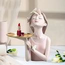 GobekUsa Butterfly Girl Resin Sculpture Vase Modern Home Decor Statues