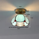 GobekUsa Butterfly Glass Tiffany LED Ceiling Light - Nordic Modern Copper Lamp
