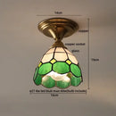 GobekUsa Butterfly Glass Tiffany LED Ceiling Light - Nordic Modern Copper Lamp