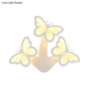 GobekUsa Contemporary LED Butterfly Wall Mounted Night Lamp - Modern 1/3 Lights Sconce, White Acrylic, White/Natural Light