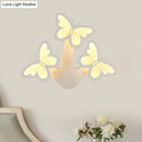 GobekUsa Contemporary LED Butterfly Wall Mounted Night Lamp - Modern 1/3 Lights Sconce, White Acrylic, White/Natural Light