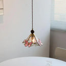 GobekUsa Butterfly Pink LED Pendant Lamp Walnut Wood Glass Nordic Modern Home Decor