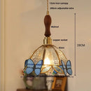 GobekUsa Butterfly Pink LED Pendant Lamp Walnut Wood Glass Nordic Modern Home Decor