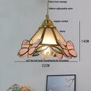 GobekUsa Butterfly Pink LED Pendant Lamp Walnut Wood Glass Nordic Modern Home Decor