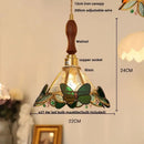 GobekUsa Butterfly Pink LED Pendant Lamp Walnut Wood Glass Nordic Modern Home Decor