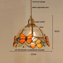 GobekUsa Butterfly Pink LED Pendant Lamp Walnut Wood Glass Nordic Modern Home Decor