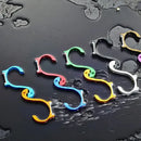 Modern candy color aluminum finish wall hooks – kitchen organizer by Decorbites
