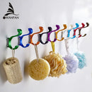 Modern candy color aluminum finish wall hooks – kitchen organizer by Decorbites