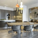 GobekUsa Candy Glass Ceiling Hanging Chandelier for Loft Living Room