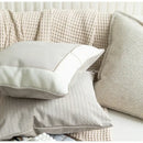 GobekUsa Cappuccino Tone Geometry Embroidery Luxury Pillowcase 45x45cm Cream Khaki Gray