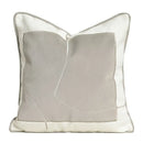 GobekUsa Cappuccino Tone Geometry Embroidery Luxury Pillowcase 45x45cm Cream Khaki Gray