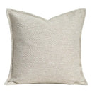 GobekUsa Cappuccino Tone Geometry Embroidery Luxury Pillowcase 45x45cm Cream Khaki Gray