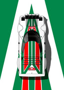 GobekUsa Modern Cartoon Racing Car Canvas Wall Art