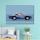 GobekUsa Modern Cartoon Racing Car Canvas Wall Art