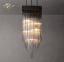 GobekUsa Cascada LED Glass Chandelier: Stylish Square Pendant Light for Home Decor