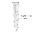 GobekUsa Crystal Ball Chandelier: Modern LED Stair Chandelier for Living Room, Kitchen, and Loft