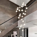 GobekUsa Crystal Ball Chandelier: Modern LED Stair Chandelier for Living Room, Kitchen, and Loft