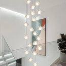 GobekUsa Crystal Ball Chandelier: Modern LED Stair Chandelier for Living Room, Kitchen, and Loft
