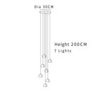 GobekUsa Crystal Ball Chandelier: Modern LED Stair Chandelier for Living Room, Kitchen, and Loft