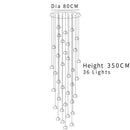 GobekUsa Crystal Ball Chandelier: Modern LED Stair Chandelier for Living Room, Kitchen, and Loft