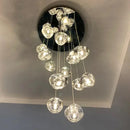 GobekUsa Crystal Ball Chandelier: Modern LED Stair Chandelier for Living Room, Kitchen, and Loft
