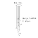GobekUsa Crystal Ball Chandelier: Modern LED Stair Chandelier for Living Room, Kitchen, and Loft