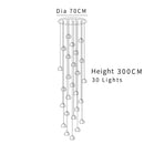 GobekUsa Crystal Ball Chandelier: Modern LED Stair Chandelier for Living Room, Kitchen, and Loft