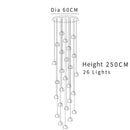 GobekUsa Crystal Ball Chandelier: Modern LED Stair Chandelier for Living Room, Kitchen, and Loft
