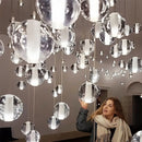 GobekUsa Crystal Ball LED Chandelier Pendant Light for Living Room Kitchen Stair Salon