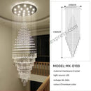 GobekUsa Crystal Chandelier: Modern Nordic LED Pendant Light for Kitchen Living Room Staircase