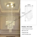 GobekUsa Crystal Chandelier: Modern Nordic LED Pendant Light for Kitchen Living Room Staircase