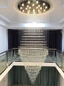 GobekUsa Crystal Chandelier: Modern Nordic LED Pendant Light for Kitchen Living Room Staircase