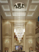 GobekUsa Crystal Chandelier: Modern Nordic LED Pendant Light for Kitchen Living Room Staircase
