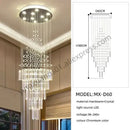 GobekUsa Crystal Chandelier: Modern Nordic LED Pendant Light for Kitchen Living Room Staircase