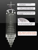 GobekUsa Crystal Chandelier: Modern Nordic LED Pendant Light for Kitchen Living Room Staircase