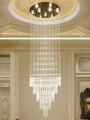 GobekUsa Crystal Chandelier: Modern Nordic LED Pendant Light for Kitchen Living Room Staircase