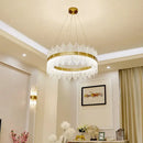 GobekUsa Crystal Pendant Chandelier Remote Control Dimmable LED Lighting