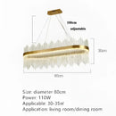 GobekUsa Crystal Pendant Chandelier Remote Control Dimmable LED Lighting