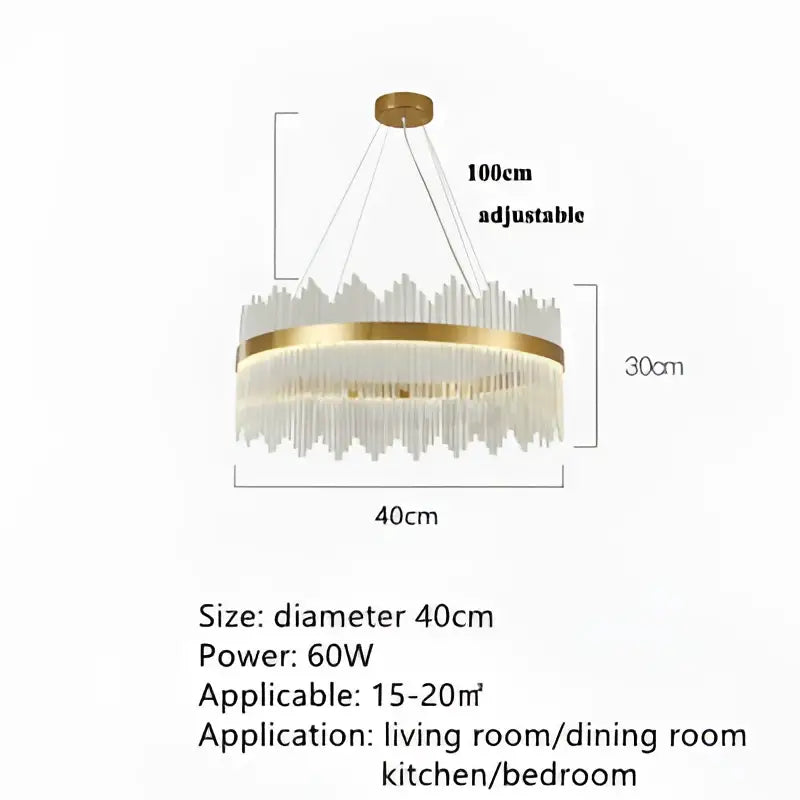 GobekUsa Crystal Pendant Chandelier Remote Control Dimmable LED Lighting, photo 9 of 16