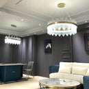 GobekUsa Crystal Pendant Chandelier Remote Control Dimmable LED Lighting