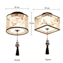 Modern Ceiling Lamp for Living Room with Soft Fabric Shade