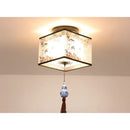 Modern Ceiling Lamp for Living Room with Soft Fabric Shade