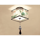Modern Ceiling Lamp for Living Room with Soft Fabric Shade