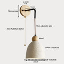 GobekUsa Cement LED Wall Lamp Sconce Modern Pull Chain Switch Stair Light