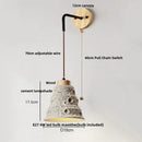 GobekUsa Cement LED Wall Lamp Sconce Modern Pull Chain Switch Stair Light