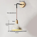 GobekUsa Cement LED Wall Lamp Sconce Modern Pull Chain Switch Stair Light