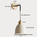 GobekUsa Cement LED Wall Lamp Sconce Modern Pull Chain Switch Stair Light