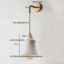 GobekUsa Cement LED Wall Lamp Sconce Modern Pull Chain Switch Stair Light