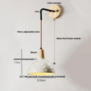 GobekUsa Cement LED Wall Lamp Sconce Modern Pull Chain Switch Stair Light