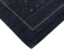 Charcoal and White Hand Loomed Wool Area Rug Modern Contemporary Minimalist Design by The Rug Decor
